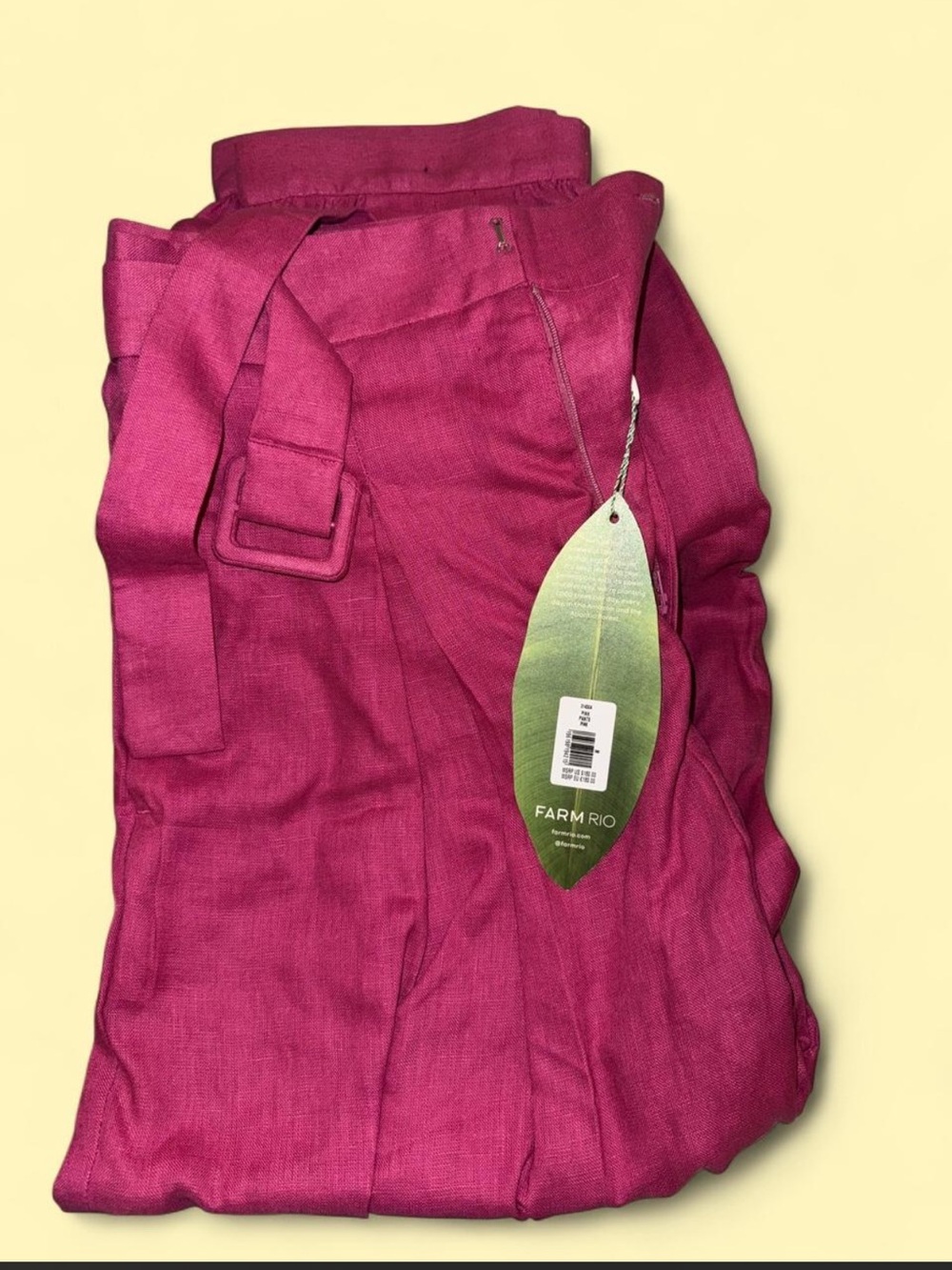 Farm Rio Pink Linen Pants - Picture 6 of 7